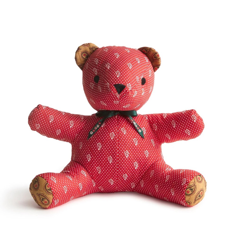 New Vera Bradley Teddy Bear in Dotty Floral Premium Cotton NWT